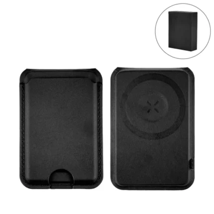 Magsafe Wireless Charger 15W with Phone Stand & Card Slot – PU Leather