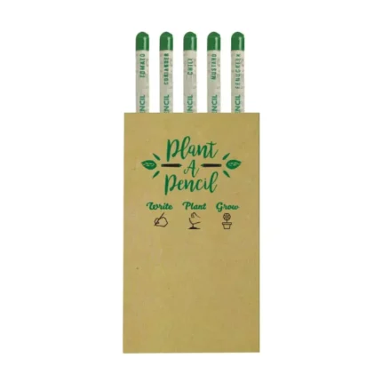 Plantable A Pencils Set Seeds Tomato Coriander Chili Mustard Fenugreek